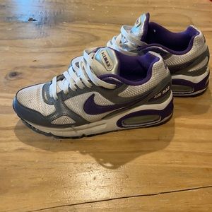 Nike Air Max 90s White Mesh, Silver, and Purple size 7 Women